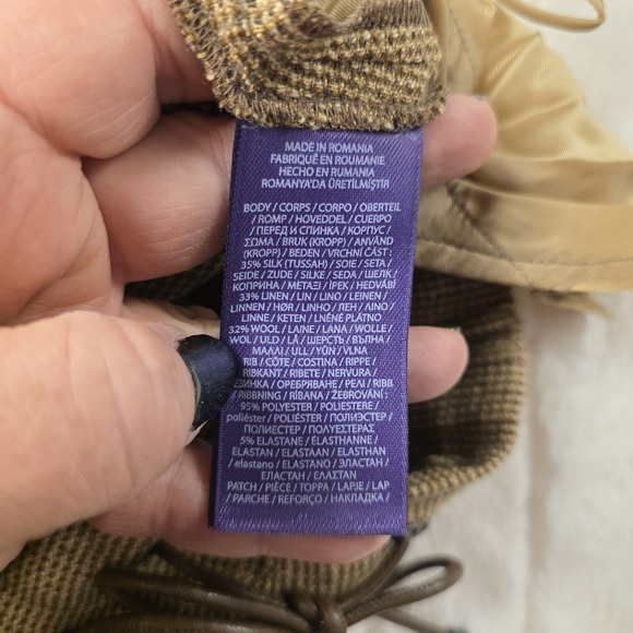 Ralph Lauren Purple Label Arsenia Tick Weave Tweed Jogger Pants Womens 6 $1290 - Picture 4 of 13